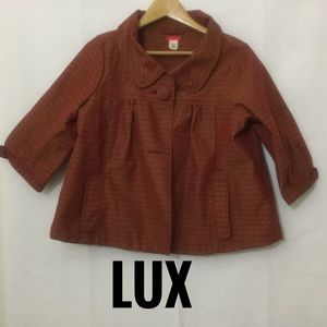 LUX by Urban Outfitters Jacket Burgundy Gold Sz M